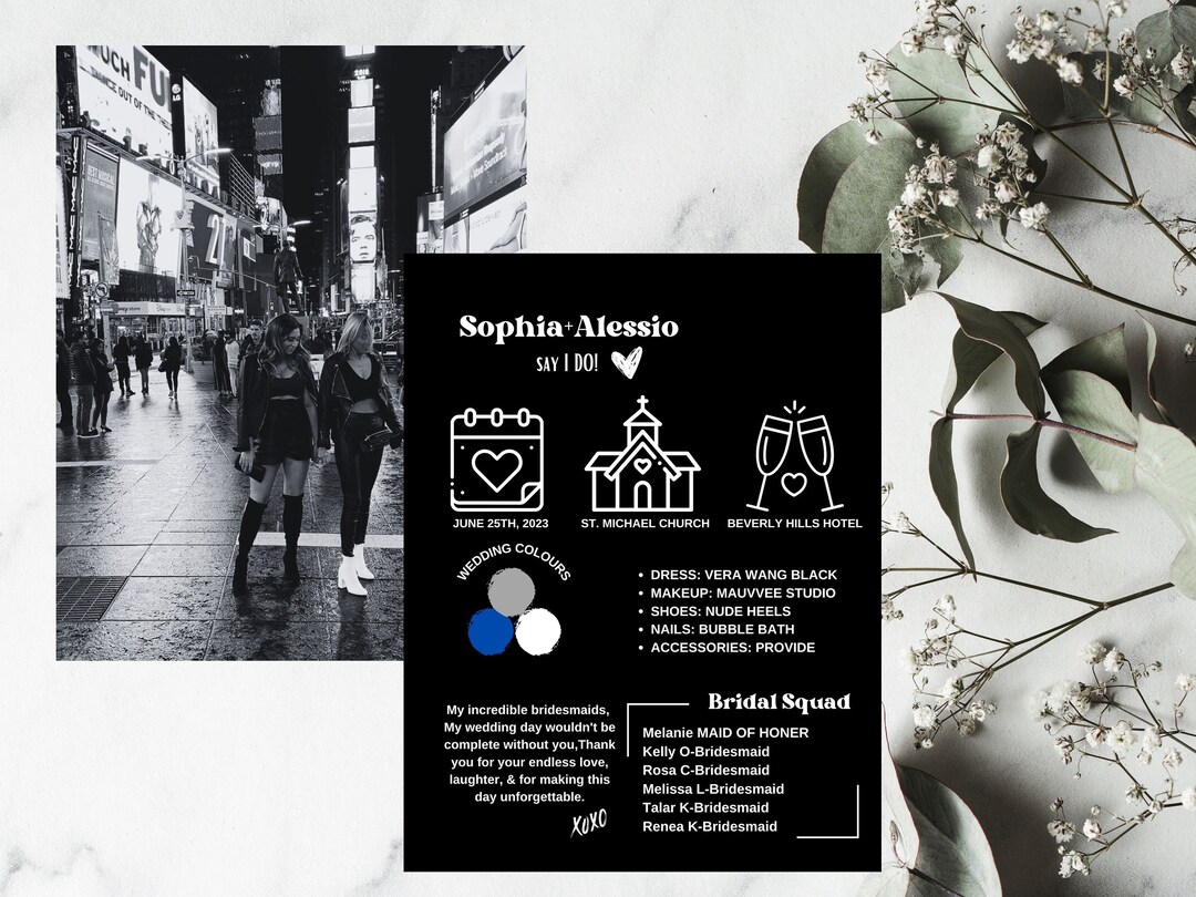 Bridesmaid Template Digital Printable Bridesmaid Guide DIY - Etsy