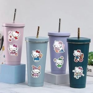 50 Hello Kitty Stickers, Cute Anime Stickers Kids Toy DIY Diary Suitcase Book Phone Laptop Kawaii Cat Sticker Decals, Kuromi