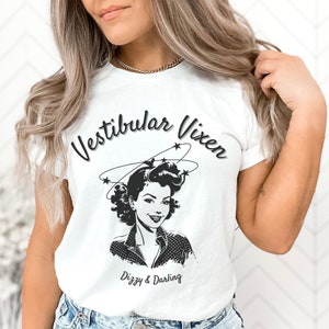 Vestibular Vixen Unisex Short Sleeve Tee/Migraine Awareness Shirt/Headache Shirt/Invisible Illness/Dizzy Apparel/Chronic Illness Gift