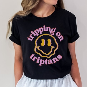 Trippin&#39; on Triptans/Migraine Shirt/Headache T-shirt/Migraine Warrior/Chronic Illness/Migraine Remedy/Unisex Jersey Short Sleeve Tee