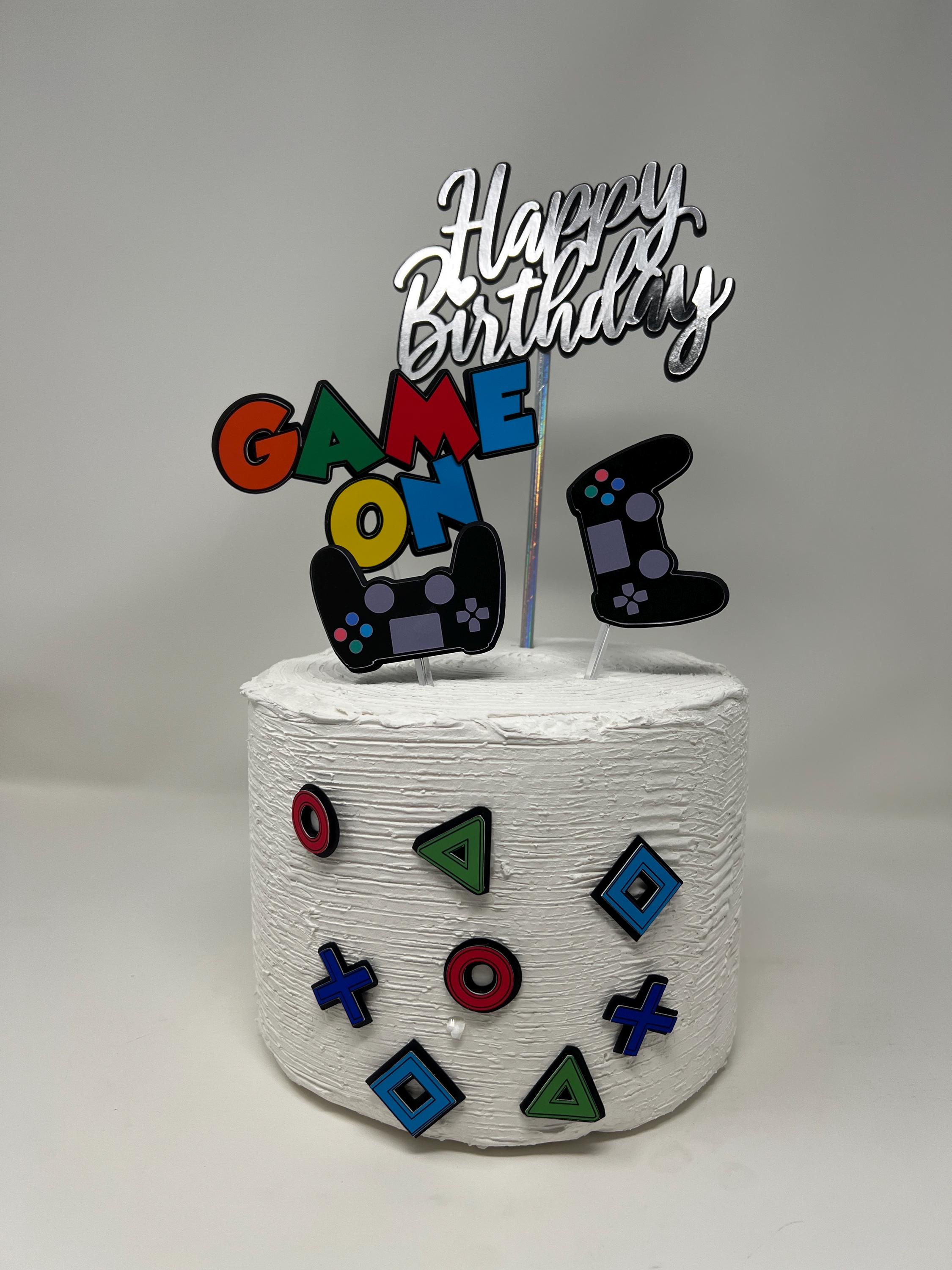 Gamer Cake Topper / Video Game Birthday Cake Topper / Level up Birthday ...