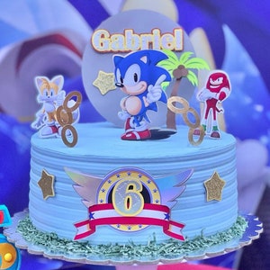 sonic cake topper