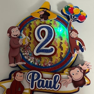 Curious George Cake Topper, Curious George Birthday, Curious George ...