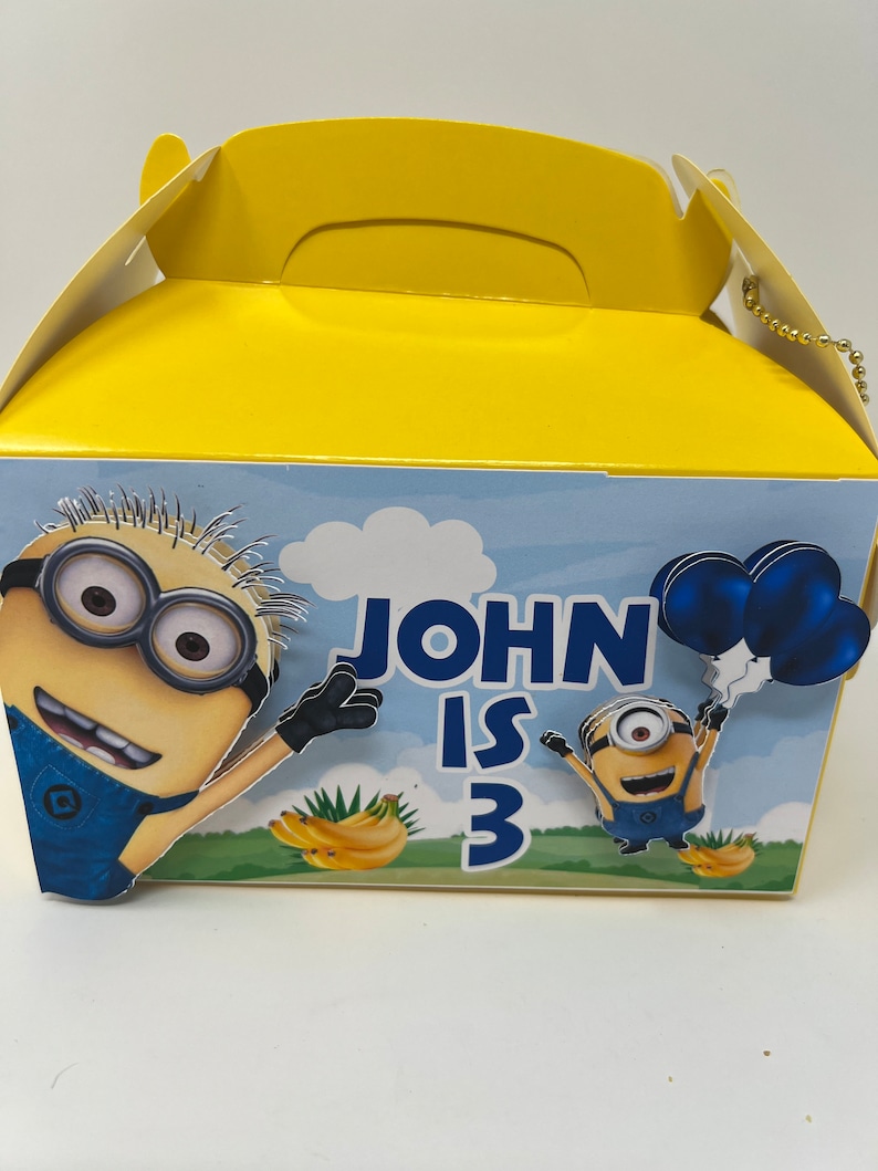 Minions Treat Birthday Party Favor Boxes Etsy