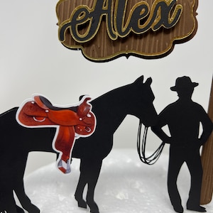Cowboy Cake Topper, Rodeo Cake Topper, Rustic Cake Topper, Western Cake ...