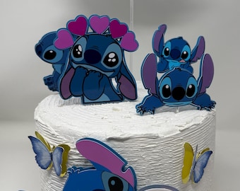 Stitch cake topper / Stitch and Angel Cake topper / Stitch Birthday Party