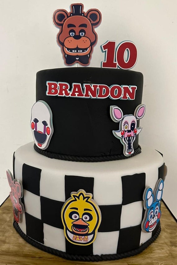 Five Nights at Freddy s Cake Topper Personalized FNAF Cake Topper Freddy Fazbear Pizza Topper FNAF Birthday Five Nights Freddy Birthday Etsy Canada