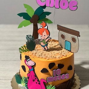 Pebbles cake topper, The Flintstones Theme Cake Topper