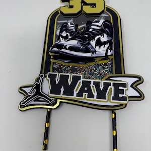 Sneaker-Kuchenaufsatz, Sneaker-Party, Air Jordan inspirierter Kuchenaufsatz, Shoe Addict Cake Topper