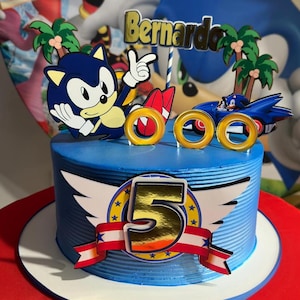 Sonic Kuchendeckel / Sonic Hedgehog Kuchendeckel / 3D Sonic Kuchendeckel