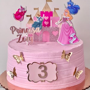 Princess Aurora Cake Topper, Princess Theme Party, Sleeping Beauty Princess Birthday Theme