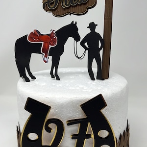 Cowboy Cake Topper, Rodeo Cake Topper, Rustic Cake Topper, Western Cake ...
