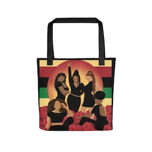 February Tote Bag, Black History Month, Black Woman Tote Bag, African American Bag, Black Woman Art, Gift for Her, African American Gifts