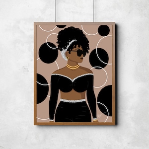 Simply Beautiful Downloadable Art, Black Art Print, Digital Download, Printable Wall Art, Black Woman Wall Art, African American Wall Art
