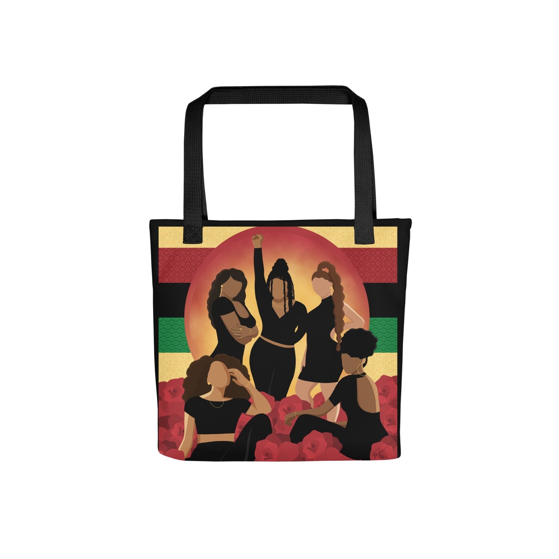 Black Woman Art Tote Bag: February, Black History Month Gift