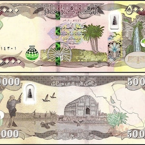 100,000 UNC Iraqi Dinars - 2020 - 2 x 50,000 IQD 100K an Iraqi Authorized Dealer