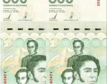 Venezuela 500 Digitales 1 2023 UNC 500 Million Bolivar SOBERANO + 1 10 Bill Zim