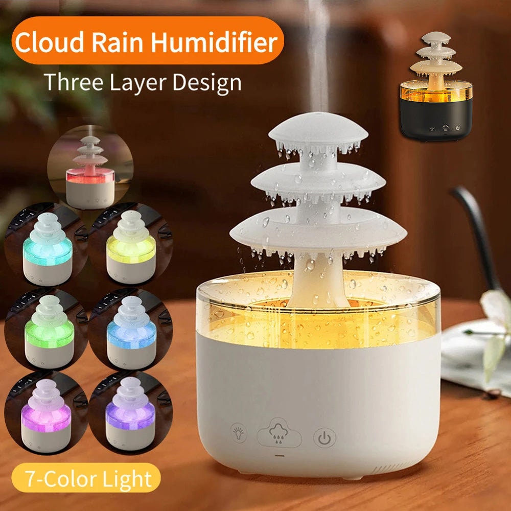 SAMEJI Diffuseur de pluie en forme de nuage, humidificateur en
