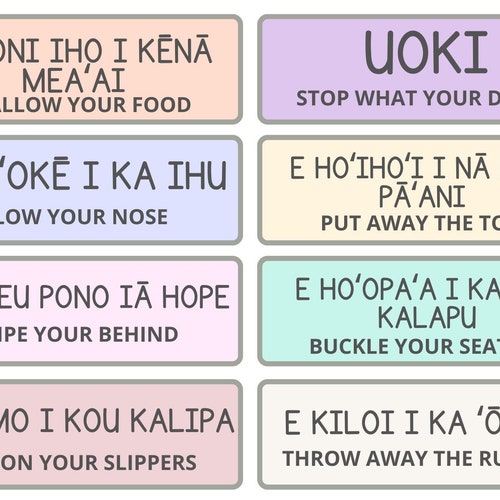 Hawaiian Flashcards Numbers in Hawaiian ʻŌlelo Hawaiʻi Etsy