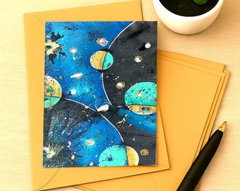 Fine Art Greeting Cards 10-Pack: 'Lines Between Worlds' by Scarlett Callaghan