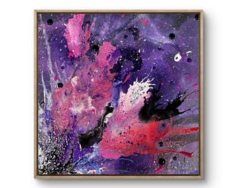 Purple Pule - Ltd Edition Giclee Print Framed Canvas of Original Artwork by Scarlett Callaghan Art with certificate of Authenticity