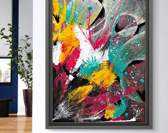 Light in the Dark - Eco Framed Canvas Print of Original Artwork by Scarlett Callaghan Art with certificiate of Authencity