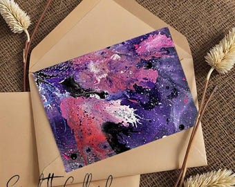 Fine Art Greeting Cards 10-pack: Beautiful 'Purple Pule' by Scarlett Callaghan