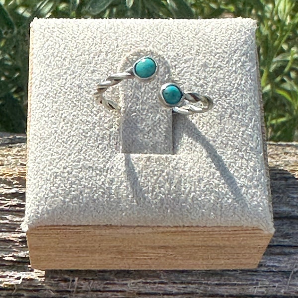 Sterling Silver Turquoise Toe Ring/Midi Ring