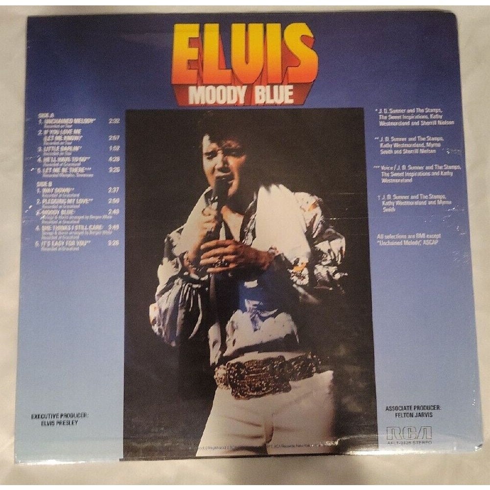 Elvis Presley Moody Blue Vinyl blue LP 1977 RCA Victor AFL12428 New
