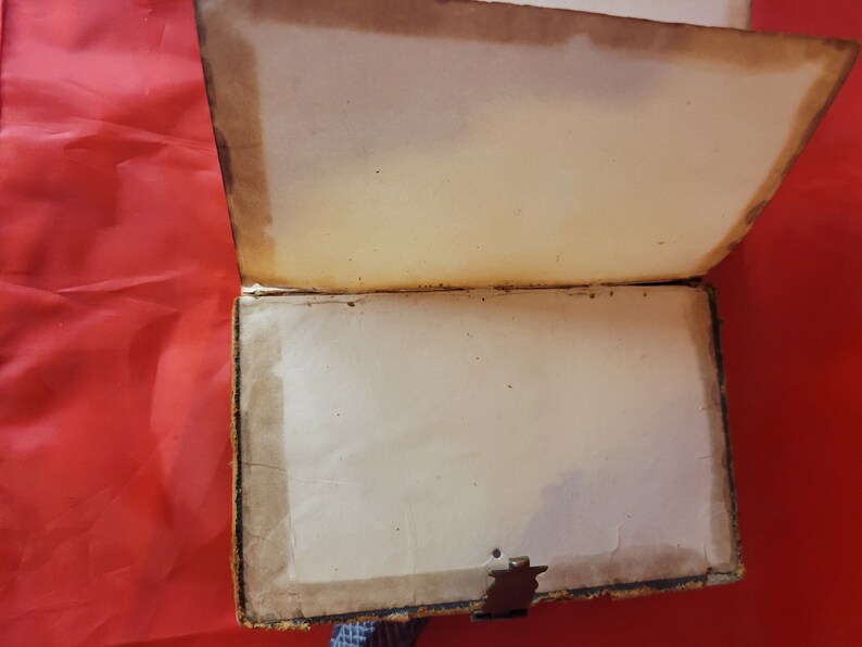 Antique Bible 1857 American Bible Society Old & New Testaments Small Black Leather Holy Bible