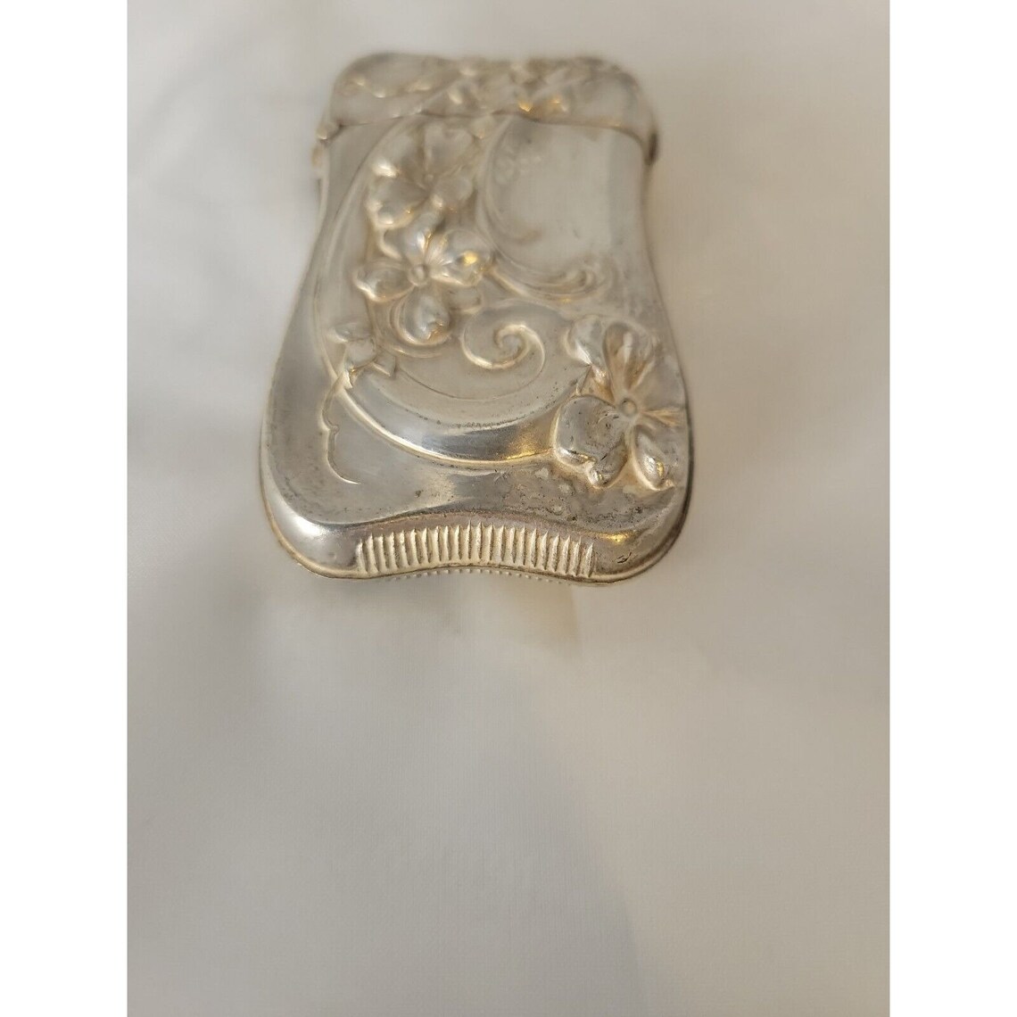 Victorian Nouveau Match Safe Vesta Case Sterling Silver Raised Relief ...
