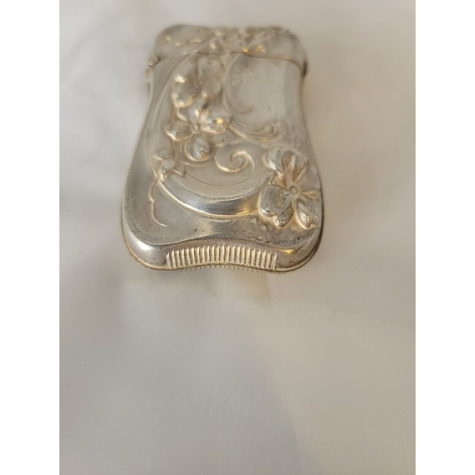 Victorian Nouveau Match Safe Vesta Case Sterling Silver Raised Relief ...