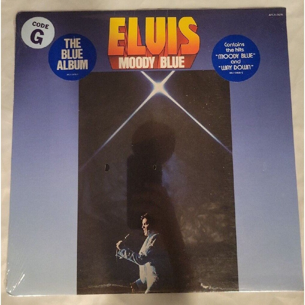 Elvis Presley Moody Blue Vinyl blue LP 1977 RCA Victor AFL12428 New
