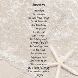 Somewhere, INSTANT DIGITAL DOWNLOAD, Anniversary Poem, Poem for Husband, Poem for Wife, Love Poem, Valentine&#39;s Day Poem