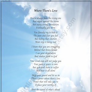 Where There's Love Encouragement Poem, Uplifting Poem, Inspirational ...
