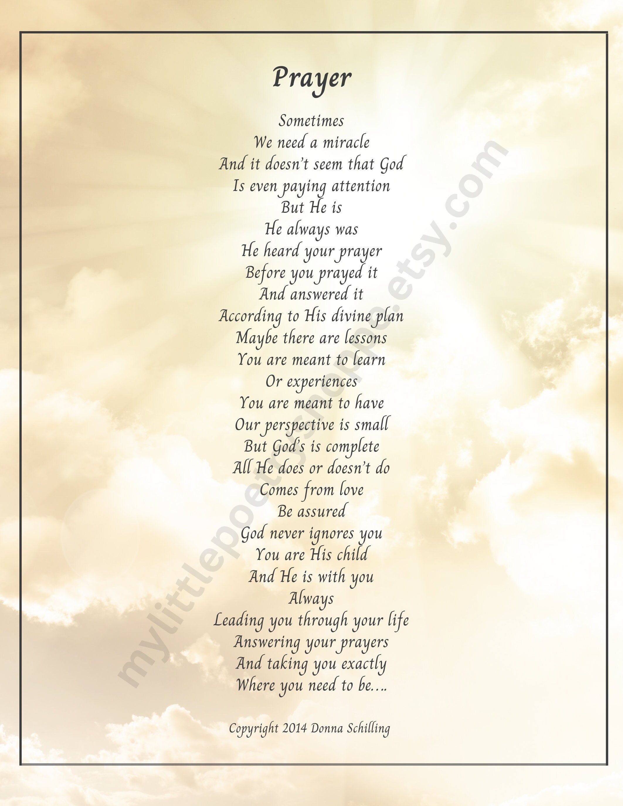 Prayer Encouragement Poem, Uplifting Poem, Inspirational Poem, INSTANT ...
