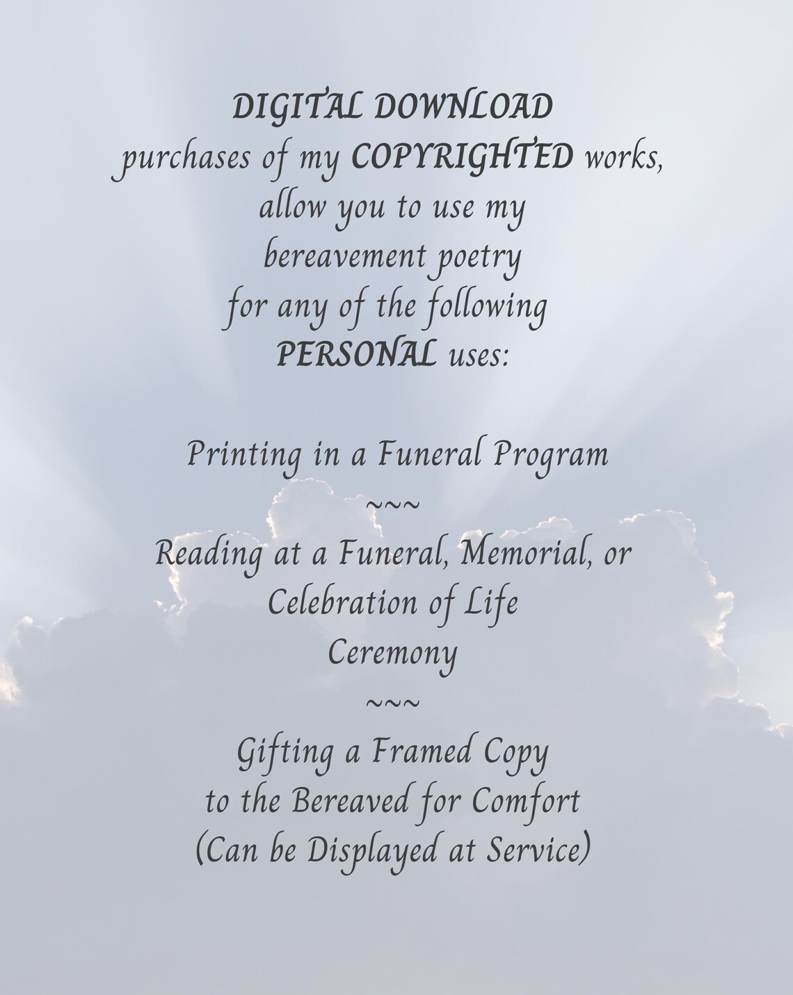 INSTANT DOWNLOAD Sympathy "life's Journey," Remembrance, Funeral