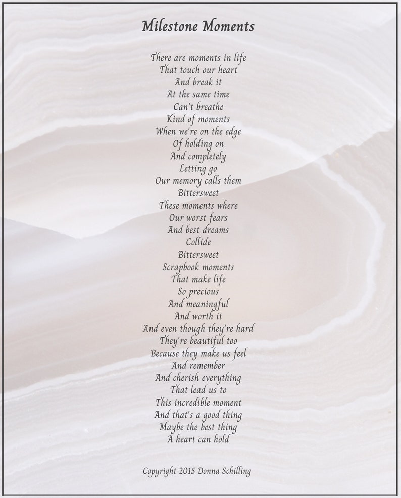 Milestone Moments Graduation Poem Child Leaving Home Etsy