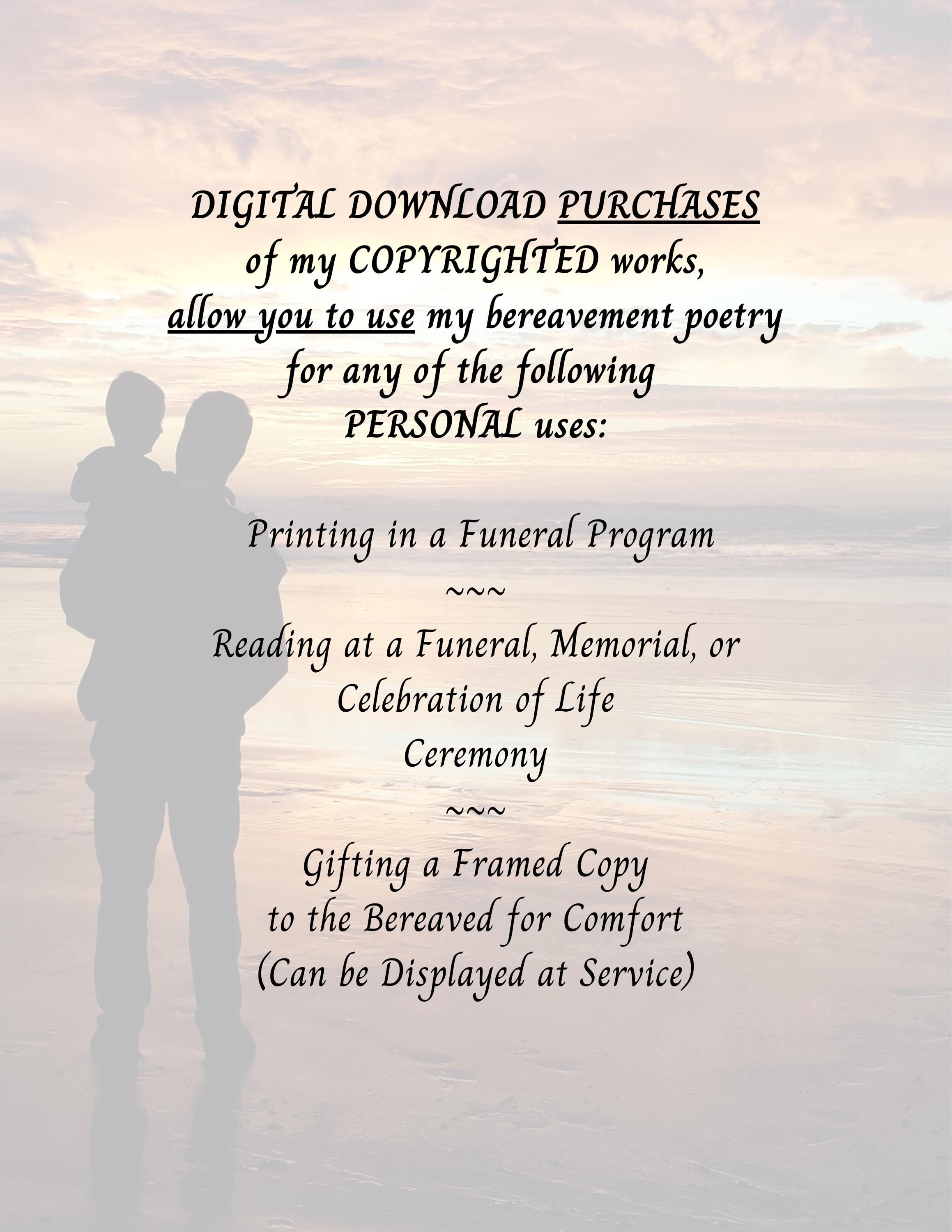 The Best of Us - Sympathy or Remembrance, Funeral Poem for Father, Funeral  Program, INSTANT DIGITAL DOWNLOAD 8x10 and 5x7 - Etsy 日本