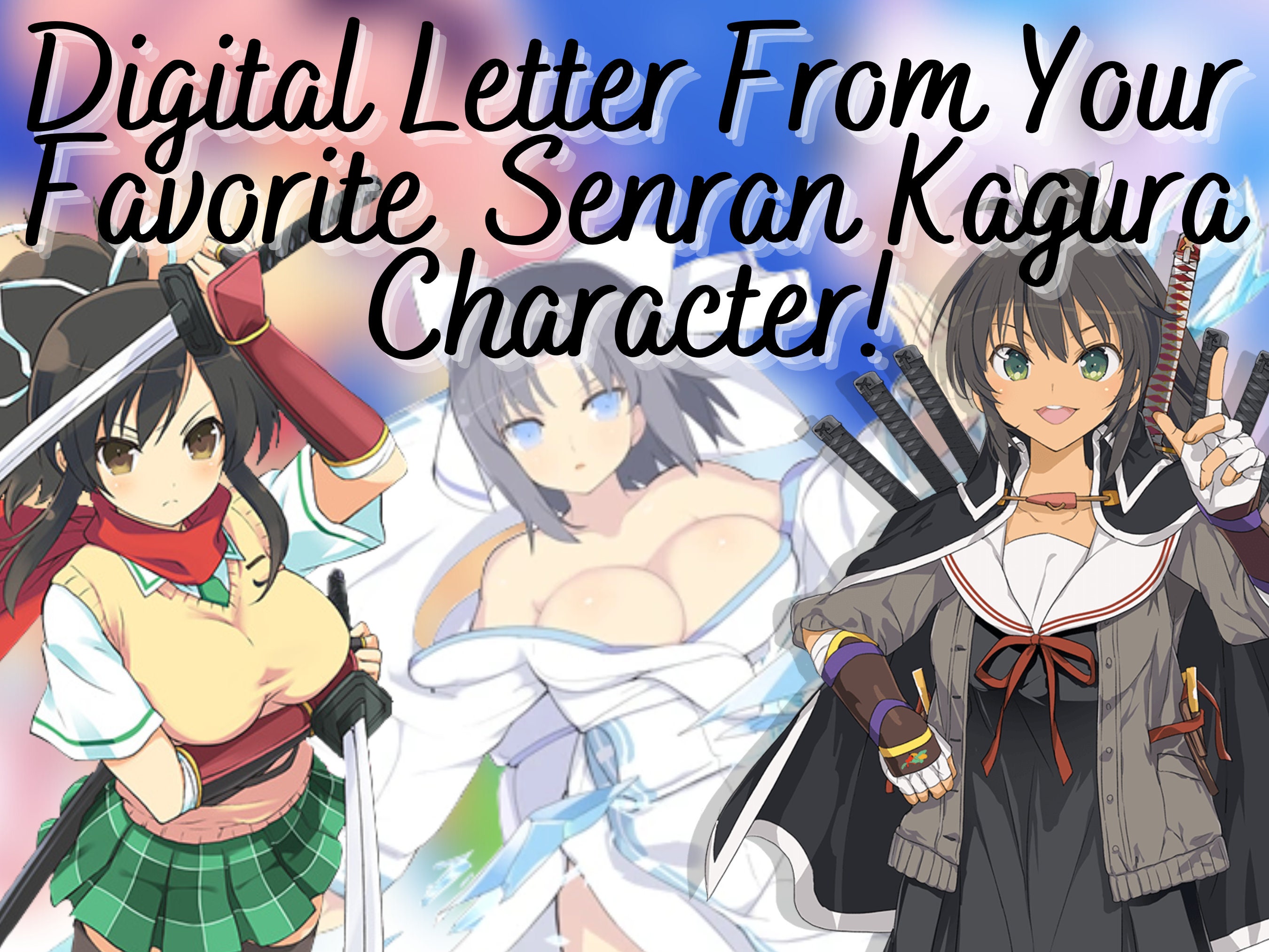 Made a character select screen for a hypothetical Senran Kagura