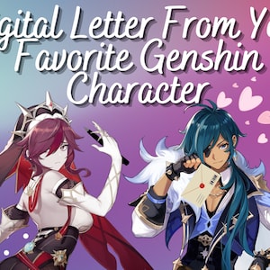 ¡Carta digital de tu personaje favorito de Genshin!