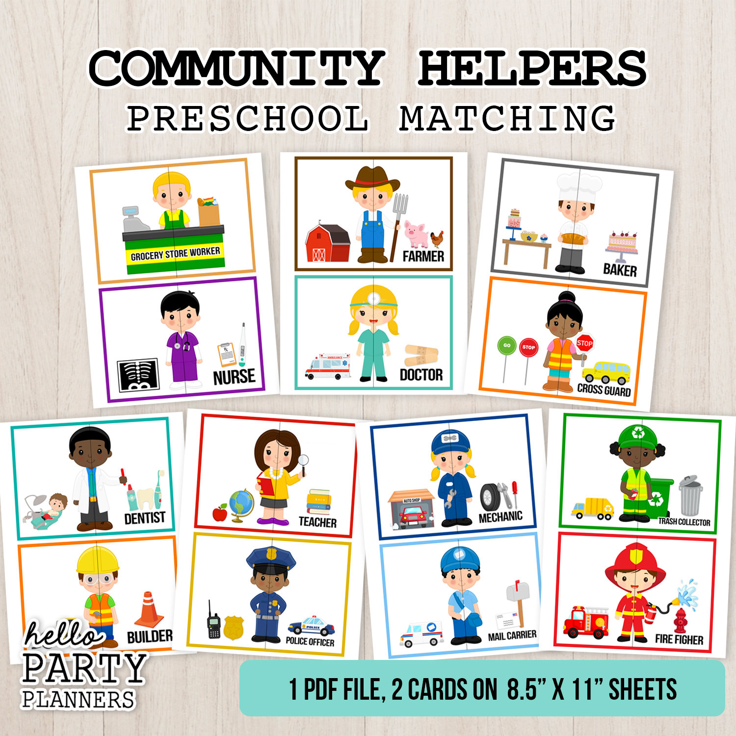 Community Helpers Matching Game Preschool Activities Printable Matching Homeschool Kindergarten Activity for Kids Toddler Activities - Etsy community-helpers-matching-game-preschool-activities-printable-matching-homeschool-kindergarten-activity-for-kids-toddler-activities-etsy