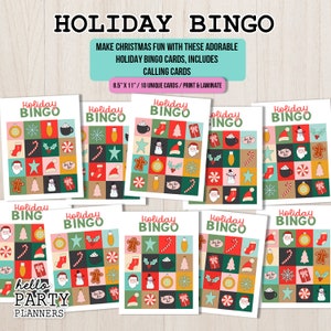Christmas Bingo Game: Holiday Party Printable (Instant Download)