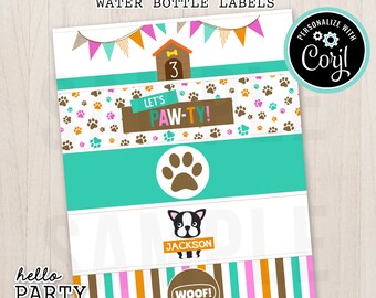 EDITABLE Farm Birthday Water Bottle Labels, Personalized Water Bottle ...