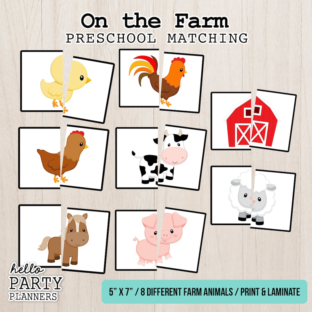 farm-animal-matching-game-preschool-activities-printable-farm-matching-homeschool-kindergarten-activity-for-kids-toddler-activities-etsy for Preschool Farm Theme Free Printables Farm Animal Matching Game Preschool Activities Printable Farm Matching Homeschool Kindergarten Activity for Kids Toddler Activities - Etsy for Preschool Farm Theme Free Printables