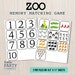 Zoo Memory Matching Game Preschool Activities Printable Zoo Animals ...