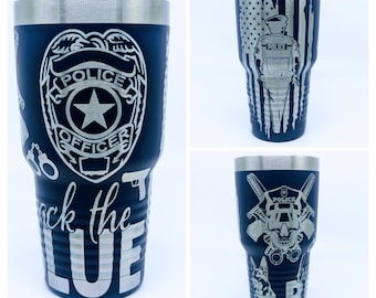 30oz Law Enforcement Tumbler Wrap file - SVG file
