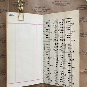 Carnet/Journal éphémère fait à la main (taille du voyageur)