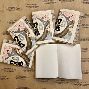 Carnet de notes/revue japonais à double couverture fait main vintage bond (format voyageur PASSPORT)