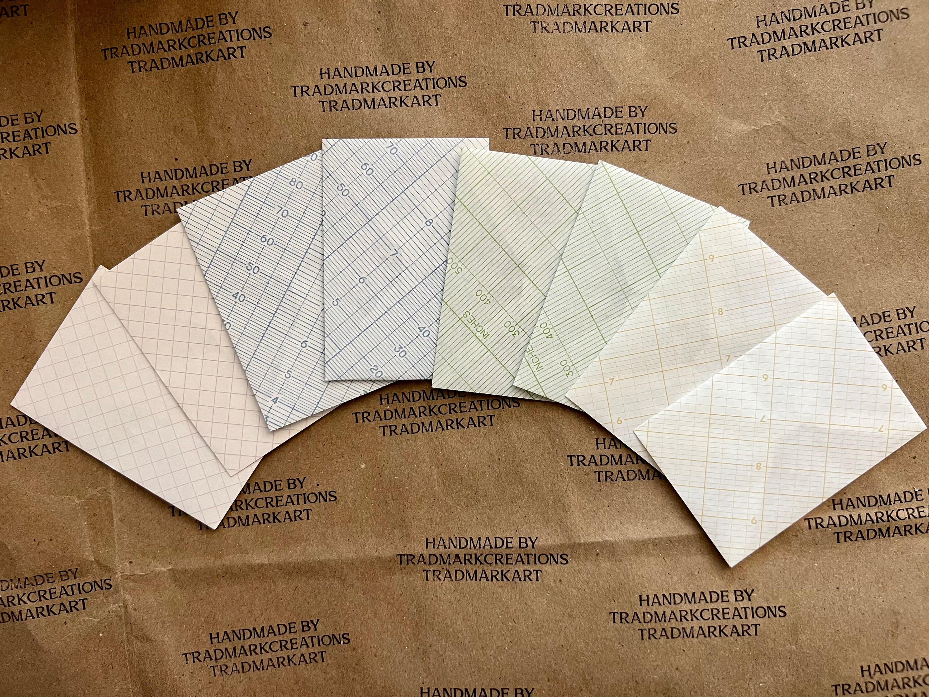 Envelope Pattern Graph Vintage Graph Paper Envelopes XXS - Etsy